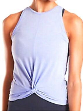 Athleta Essence Twist Tank Sz Med Victorian Periwinkle Stretch Gym Athleisure